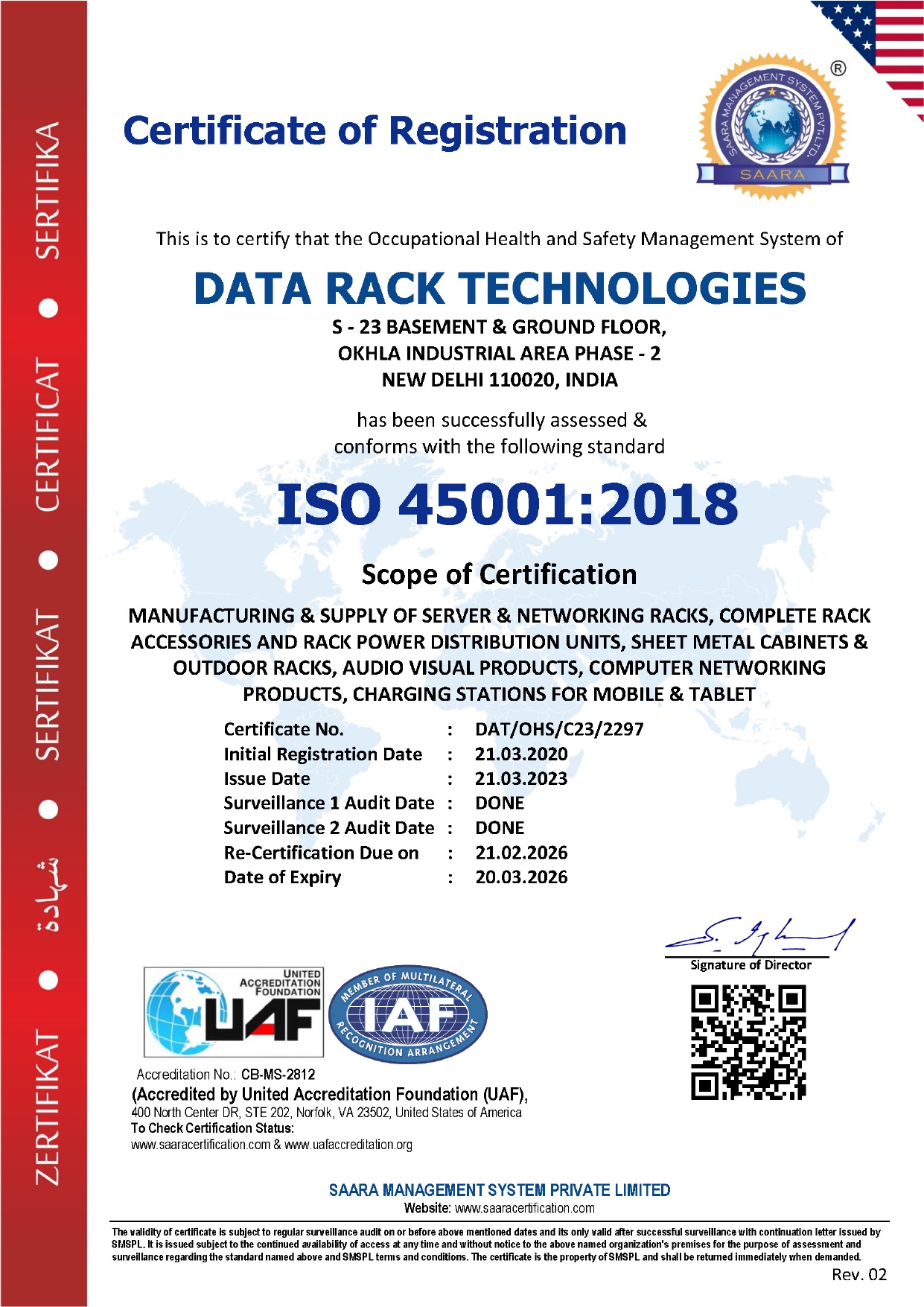 Certificate 1